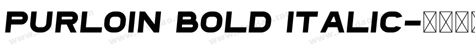 Purloin Bold Italic字体转换